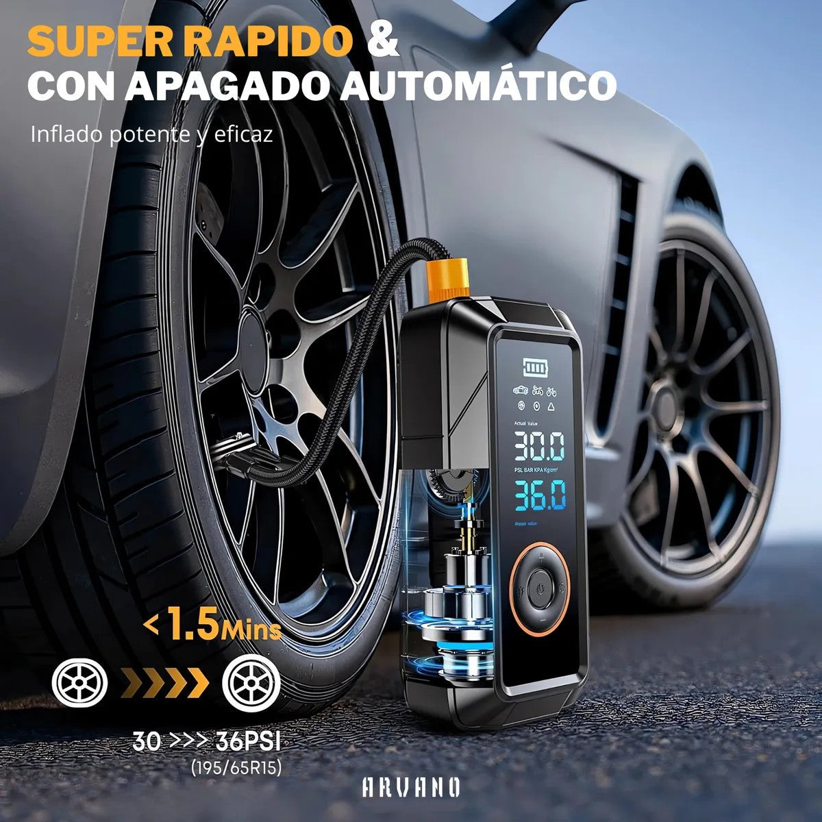 Compresor Aire Portatil Powerbank